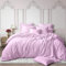 DerF HOME Muslin Bettwäsche Rosa 135x200cm Bettbezug + 80x80cm Kissenbezug, 100% Baumwolle,weich und hautfreundlich für einen erholsamen Schlaf