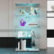 Générique Vitrine en Verre, Armoire de Collection Moderne en Verre à Quatre Couches avec 2 Portes,Verre trempé Transparent Vitrine de Collection pour Chambre, Salon et Salle à Manger
