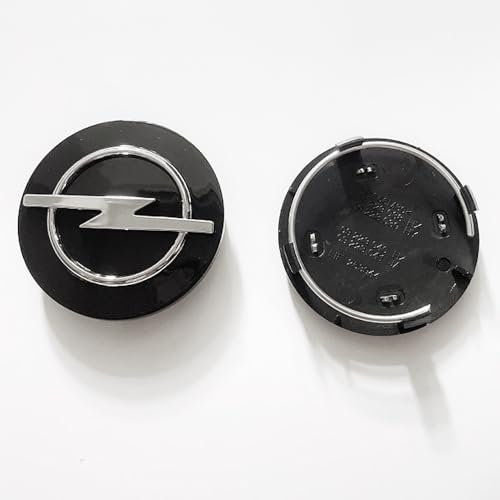4 pcs Nabendeckel für Opel Insignia Sports Tourer B Z18 I 2017-2023, Radnabenabdeckung Set ABS Kunststoff Aluminium Nabenkappen für Felgen Radnaben Felgendeckel Felgenkappen,64mm-Black