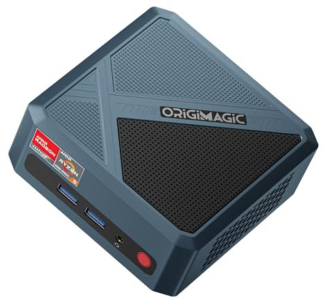 origimagic N2 Mini PC Ryzen 5 6600H Processor (8c/16t,up to 4.5GHz), 32GB DDR5 512GB NVMe SSD, Pre-in OS Mini Gaming Desktop PC, 2.5G LAN, Wi-Fi 6E, Bluetooth 5.2, Dual TYPE-C| Dual HDMI 2.0