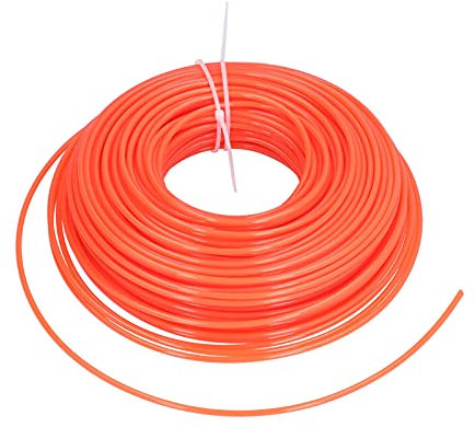 Ligne de Coupe-Bordure en Nylon de 3 Mm, 50 M pour Débroussailleuse, Corde en Nylon Ronde en O pour la de Jardin, Câble de Machine de Découpe de Brosse en Fil d'acier