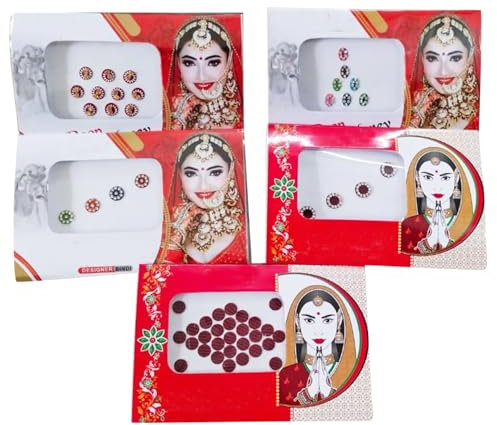 IMTRA FASHION Pack of 15 Indian Bindi for Women Multicolor Forehead Stickers for Nails, Body Bridal Face Jewels Temporary Tattoos for Crafts