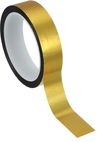 PATIKIL 25mmx50m Metallband Selbstklebend Leiste, Zierleisten Selbstklebend Metall Mattes Gold Klebeband Wasserdicht Dekorstreifen für Wände Tür Decke Möbel Modellbau Basteln