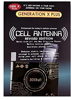 Qerwsdty 10 pegatinas de amplificación de señal Booster Gen X para todos los smartphones, herramientas de camping, color negro y dorado