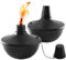 Antorchas de mesa de citronela, 2 antorchas de mesa de metal, recargables con aceite, 2 velas de metal para quemadores de aceite, para patio, casa, terraza, reuniones