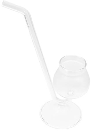 KICHOUSE Verre Transparent à Cocktail Avec Paille Récipient à Boire Pour Fête Mug Avec Tube Pour Boissons