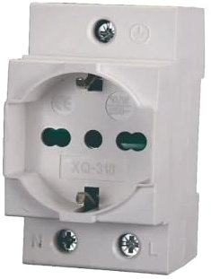 gloca Presa Schuko + Bivalente 16A 220V AC Modulare 2,5 Moduli Din