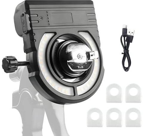 LED Car Spray Painting Fill Light, 5 Level Color Temperature Adjustment 2700K 6500K & 500/250 Lumens Auto Paint Gun Light, Rechargeable LED Spray-Gun Fill Light for Car Spray Painting Workshop