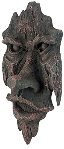 Design Toscano L'Esprit de Nottingham Forêt Greenman Sculpture Murale, 38 cm, polyrésine, bois
