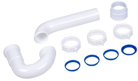 Dearborn P9703WBG 1-1/2 P-Trap with Threaded PVC Adapter, and Reversible J-Bend, Bagged w/ True Blue Washer
