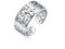 Unendlich U Wundershön Damen Ring 925 Sterling Silber Herz Bandring Verstellbare Größe von 49 (15.6) bis 60 (19.1)