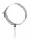 Ø 160 mm Rohrschelle rund Edelstahl mit Stockschraube zur Wandhalterung