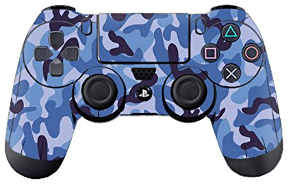 DOTBUY PS4 Design Schutzfolie Skin Sticker Aufkleber Set Styling für Sony Playstation 4 Controller X 1 (Camouflage Blue)