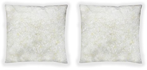 Dekokissen Kissen Sofakissen Couchkissen Schaumstoffflocken Füllung mit Reißverschluss (2er Set, 40 x 40 cm)