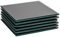 Harbour Housewares Glass Coasters - Square - 10cm - Black - Pack of 6 - Tabletop Protection Mat Drink Coaster Decorative Dining Placemat for Cups, Mugs