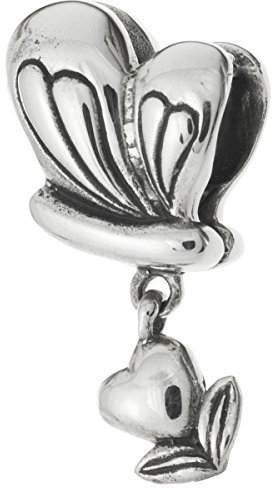 925 Sterling Silber Liebe Herz Flying Ballon Blume baumeln Perle für europäische Charm Armband