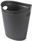 Addis 518077 Plastic Waste Paper Bathroom Bedroom Office Trash Bin, Metallic Silver, 12 ltr