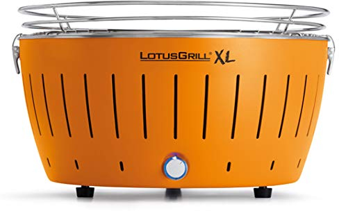 LotusGrill XL LG G435 U OR Barbecue con batterie e cavo di alimentazione USB, 43,5 x 25,7 cm, Arancione