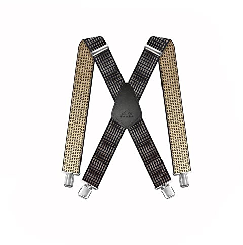 Hosenträger für Herren X förmige 5cm breit verstellbar und elastisch mit einem sehr starken Clips, Hosenträger X-Form Lange für Männer und Damen Hose