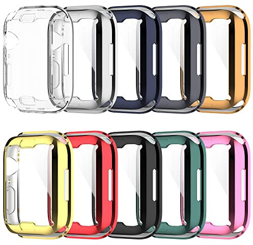 XINBOOBA（10PACK Soft TPU Full Coverage HD Ultra-Thin Cover Funda with Tempered Glass Screen Protector para Apple Watch Series 7 41mm Smart Watch