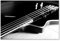 Postereck - 3425 - Bass Gitarre, Musik Instrument Schwarz Weiss - Wandposter Fotoposter Bilder Wandbild Wandbilder - Leinwand - 60,0 cm x 40,0 cm