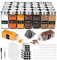 Miorkly 35 Gewürzgläser Eckig mit Streueinsatz, Edelstahl Deckel Gewürzdosen Set 120ml, Gewürz Set, Gewürzstreuer Glas, Kitchen Storage & Organisation, Gewürz Organizer