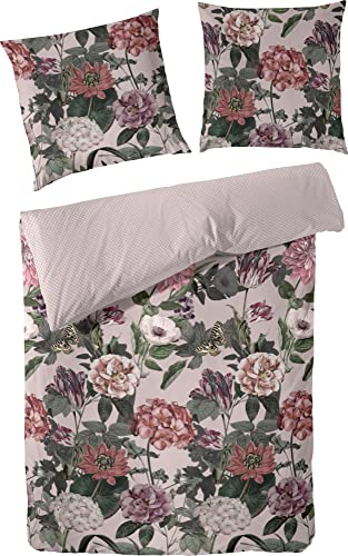 Primera Bettwäsche Mako-Satin Mauve Größe 155x220 cm (80x80 cm)