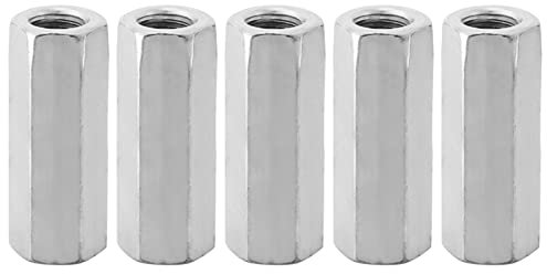 5Pcs Long Rod Dado Esagonale Esagonale Ecrou Lungo M12, Manchon M12 Dado a Manicotto Standoff Elementi di Fissaggio Filettati (M12*50 lato opposto 15)