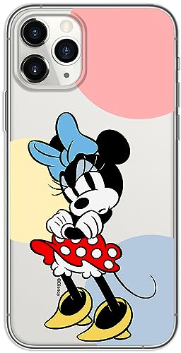 ERT GROUP mobile phone case for Iphone 11 PRO original and officially Licensed Disney pattern Minnie 078 optimally adapted to the shape of the mobile phone, partially transparent