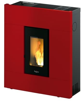 EIDER BIOMASA - POWER 8 - Estufa de Pellets | 8.74 kW Potencia | Rendimiento 90.6% | Hasta 150 m³ | Cap 15 kg | Encendido Rápido | Programable | Easy Clean | Seguridad Avanzada | Calefacción Central