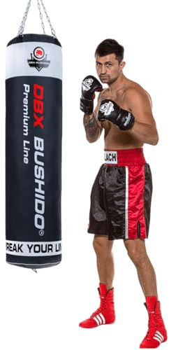 DBX BUSHIDO SPORT Boxsack Gefüllt mit Gummigranulat 140 cm - Box Sack 40 kg - Training Boxen Sport und Kickboxen - Punching Bag (Premium Mit Granulat)