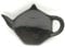 Tea People Teabag Dish - Ceramic Teabag Holder - Tea Spoon Rest - Tea Accessories - Colour Black