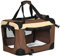 PawHut Hundebox faltbar Hundetasche Transporttasche mit Kissen 50,5 x 33,5 x 35 cm Hundetransportbox für kleine Hunde Reisetasche Haustiertransportbox Outdoor Braun