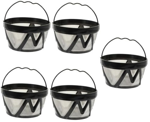 Housoutil 5 Filtros De Café Multifunción Reutilizables Cesta De Filtro De Café Portátil Colador De Café De Malla Fina Sin Rebabas.