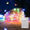 LEECOCO Guirnalda de luces con pilas, micro LED, funciona con pilas AA, para Navidad, dormitorio, fiesta, boda, decoración de Halloween (multicolor, 10 m)