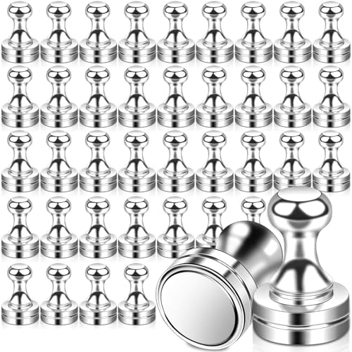 40 Stück Neodym Magnete, Silber, Extra Stark für Magnettafel, Whiteboard, Pinnwand und Kühlschrank, Mini Magnete für Küchendeckung