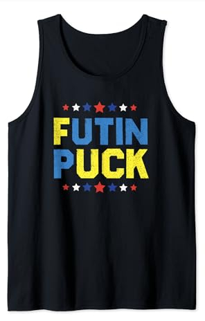 Puck Futin I Stand With Ukraine - Anti Putin Ukrainian Flag Tank Top