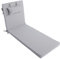 LILENO HOME Sonnenliege Auflage mit Kopfkissen [1er Set - Rollliege] in Silber - Gartenliegen Auflage perfekt für Strandliege - Auflage für Gartenliege MAR