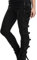 Gothic Hose Damen Punk Rock Hose Hohe Taille Stretch Leggings Seitlicher Schnürung Pump Hose Mädchen Streetwear Tummy Control Skinny Modehose(Schwarz #1, L)