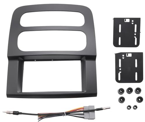 Car Front Side Air Outlet Vent Frame Trim Compati 2 Din Car Stereo Radio Panel Frame DVD Panel Audio Mounting Dash Kit Adapter/Fit for Dodge Ram 2002-2005 Carbon Fiber Car Center Console Air Vent Con