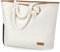 Lekesping - Bolsa de playa impermeable para mujer, bolsa de mano de 30 litros con cremallera y bolsillo, bolsa plegable para fin de semana con compartimento para zapatos, blanco crema, L, Retro