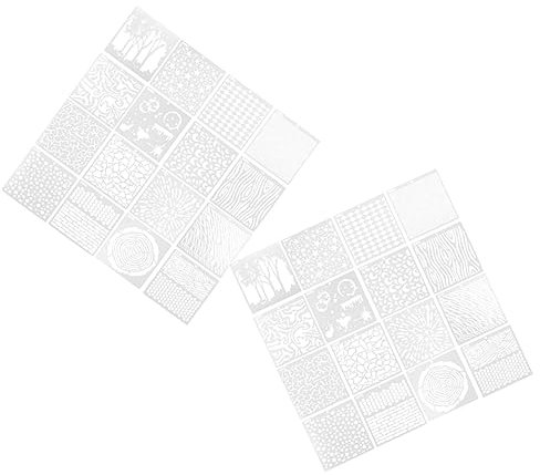 SHINEOFI 32pcs Landscape Painting Template Stencils Simple Shape Stencils Reusable Wall Stencils Wall Stencils for Painting Portable Paint Stencils Floral Stencils White The Pet