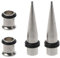 ZEKANXX Dehnstäbe und Plugs für Ohrdehner, Unisex, 7 mm, Edelstahl, 4 Stück
