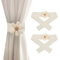 Dewocke 2 Piezas Alzapaños de Cortina, Forma de Flor Abrazaderas Cortinas, Ajustable Sujeta Cortinas, Sujeta Cortinas, Alzapaños Decorativos para Cortinas, para Dormitorio Salón y Oficina