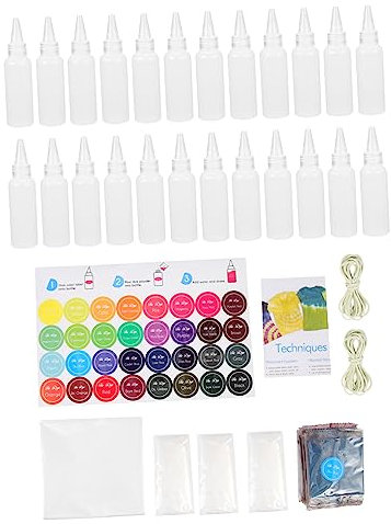 DIYEAH Paquetes de Recarga de Kits de Teñido Anudado Grandes para Niñas de Un Año Vibrantes para Telas