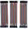 Electrones 120pcs Multicolored Dupont Wire,Jumper Wires,Dupont Breadboard Ribbon Cables,40pin Male to Male,40pin Female to Female,40pin Male to Male Breadboard Jumper Ribbon Cables Kit