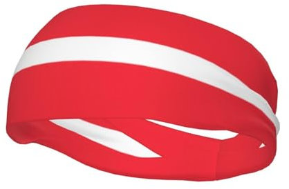 Sportliches dekoratives Schweißband YYHHAOFA mit österreichischer Flagge, dehnbar, atmungsaktiv, weich und schweißableitendes Stirnband für Damen und Herren