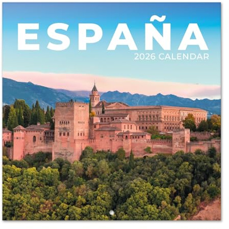 Grupo Erik Kalender 2026 Wandkalender Spanien Kalender 2026 Familienplaner 30 x 30 cm 12 Monate + Letzten 4 Monate 2025 auf einer Seite - Offizieller Fanartikel Merch