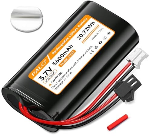 Mspalocell 3,7V 5600mAh Batterie réutilisable, Batteries Lithium PH2.0/2P et SM-2P pour véhicules RC, caméras solaires sans Fil, appareils Bluetooth, éclairage, amplificateurs Audio