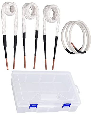 QANYEGN 4PCS Induction Heater Coils, Electric Heater Coil, 3.0mm Brass Electric Heat Induction Coil Kit for Nut and Bolt Removal